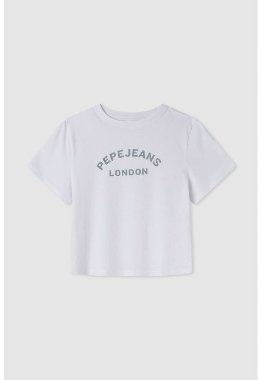 Tricou de bumbac cu logo-FETE/IMBRACAMINTE/Tricouri si maiouri-IMBRACAMINTE/Tricouri si maiouri