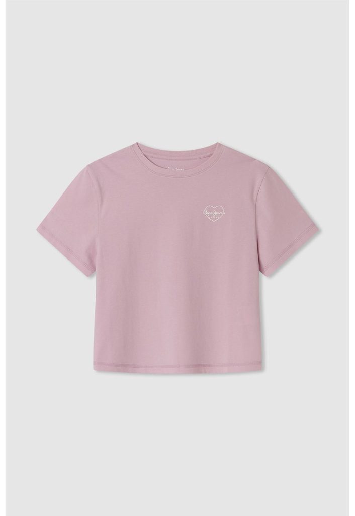 Tricou de bumbac cu logo discret-FETE/IMBRACAMINTE/Tricouri si maiouri-IMBRACAMINTE/Tricouri si maiouri