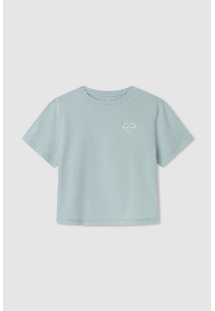Tricou de bumbac cu logo discret-FETE/IMBRACAMINTE/Tricouri si maiouri-IMBRACAMINTE/Tricouri si maiouri