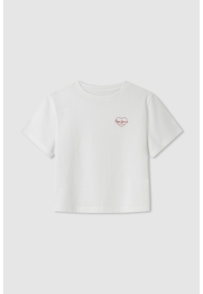 Tricou de bumbac cu logo discret-FETE/IMBRACAMINTE/Tricouri si maiouri-IMBRACAMINTE/Tricouri si maiouri