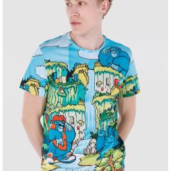 Tricou de bumbac cu model grafic-BARBATI/IMBRACAMINTE/Tricouri si maiouri-IMBRACAMINTE/Tricouri si maiouri