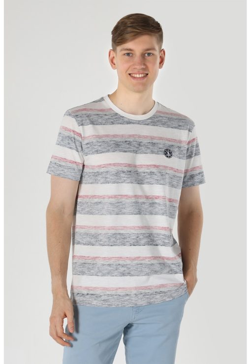Tricou de bumbac in dungi-BARBATI/IMBRACAMINTE/Tricouri si maiouri-IMBRACAMINTE/Tricouri si maiouri