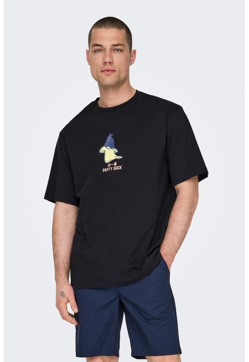 Tricou de bumbac organic cu imprimeu grafic-BARBATI/IMBRACAMINTE/Tricouri si maiouri-IMBRACAMINTE/Tricouri si maiouri