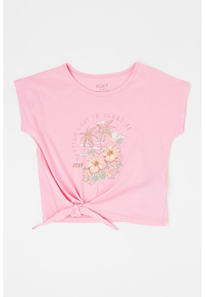 Tricou de bumbac organic cu prindere la terminatie-FETE/IMBRACAMINTE/Tricouri si maiouri-IMBRACAMINTE/Tricouri si maiouri