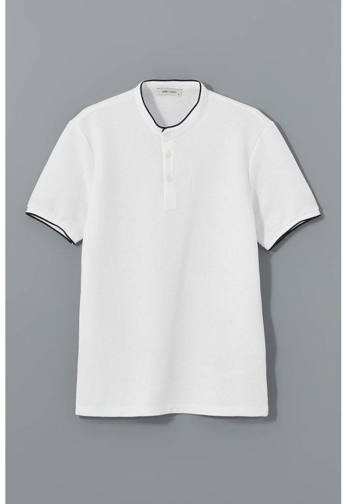 Tricou din amestec de bumbac cu fenta cu nasturi-BARBATI/IMBRACAMINTE/Tricouri si maiouri-IMBRACAMINTE/Tricouri si maiouri