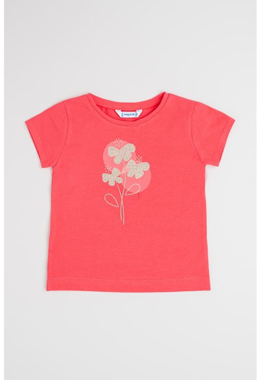 Tricou din amestec de bumbac cu imprimeu-FETE/IMBRACAMINTE/Tricouri si maiouri-IMBRACAMINTE/Tricouri si maiouri
