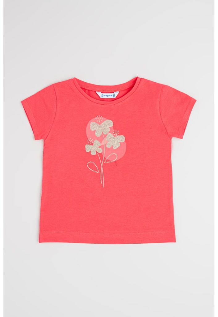 Tricou din amestec de bumbac cu imprimeu-FETE/IMBRACAMINTE/Tricouri si maiouri-IMBRACAMINTE/Tricouri si maiouri
