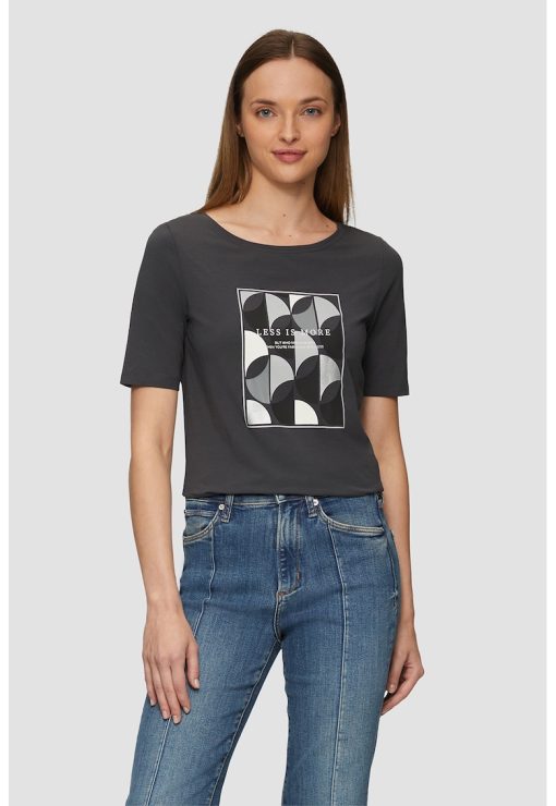 Tricou din amestec de bumbac cu imprimeu-FEMEI/IMBRACAMINTE/Tricouri si maiouri-IMBRACAMINTE/Tricouri si maiouri