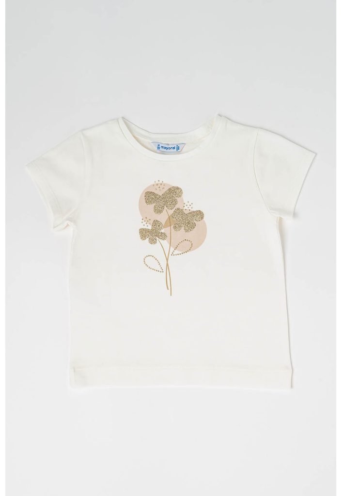Tricou din amestec de bumbac cu imprimeu-FETE/IMBRACAMINTE/Tricouri si maiouri-IMBRACAMINTE/Tricouri si maiouri