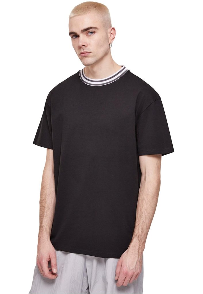 Tricou din bumbac cu decolteu la baza gatului-BARBATI/IMBRACAMINTE/Tricouri si maiouri-IMBRACAMINTE/Tricouri si maiouri