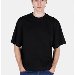 Tricou din bumbac cu decolteu la baza gatului-BARBATI/IMBRACAMINTE/Tricouri si maiouri-IMBRACAMINTE/Tricouri si maiouri
