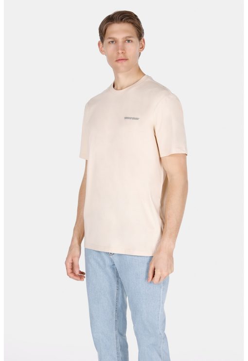 Tricou din bumbac cu decolteu la baza gatului-BARBATI/IMBRACAMINTE/Tricouri si maiouri-IMBRACAMINTE/Tricouri si maiouri