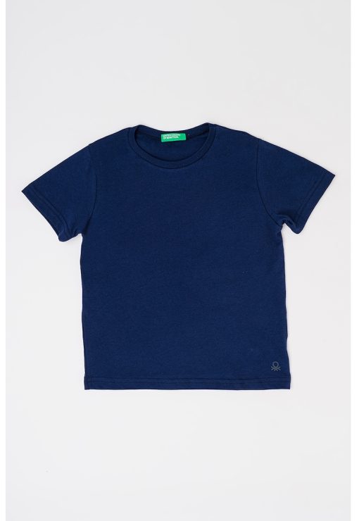 Tricou din bumbac cu decolteu la baza gatului-BAIETI/IMBRACAMINTE/Tricouri si maiouri-IMBRACAMINTE/Tricouri si maiouri