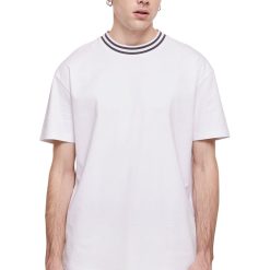 Tricou din bumbac cu decolteu la baza gatului-BARBATI/IMBRACAMINTE/Tricouri si maiouri-IMBRACAMINTE/Tricouri si maiouri