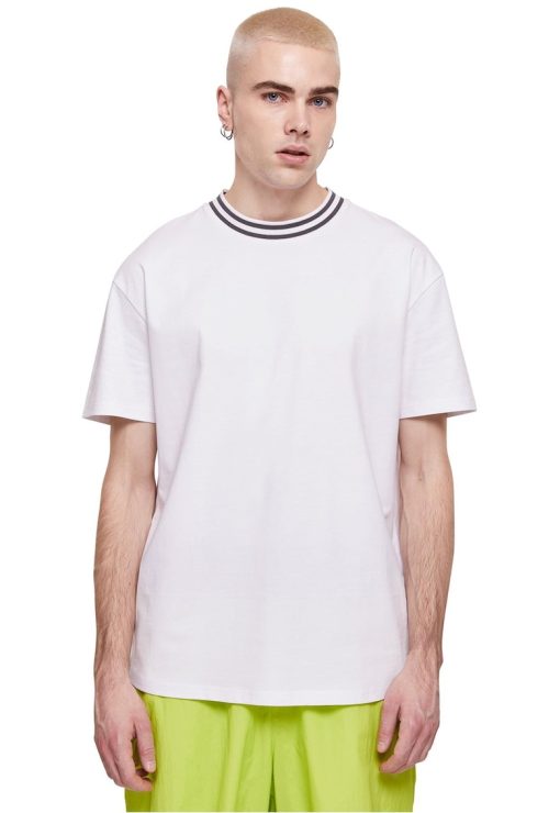 Tricou din bumbac cu decolteu la baza gatului-BARBATI/IMBRACAMINTE/Tricouri si maiouri-IMBRACAMINTE/Tricouri si maiouri