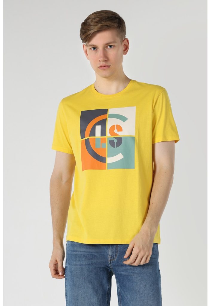 Tricou din bumbac cu imprimeu grafic-BARBATI/IMBRACAMINTE/Tricouri si maiouri-IMBRACAMINTE/Tricouri si maiouri