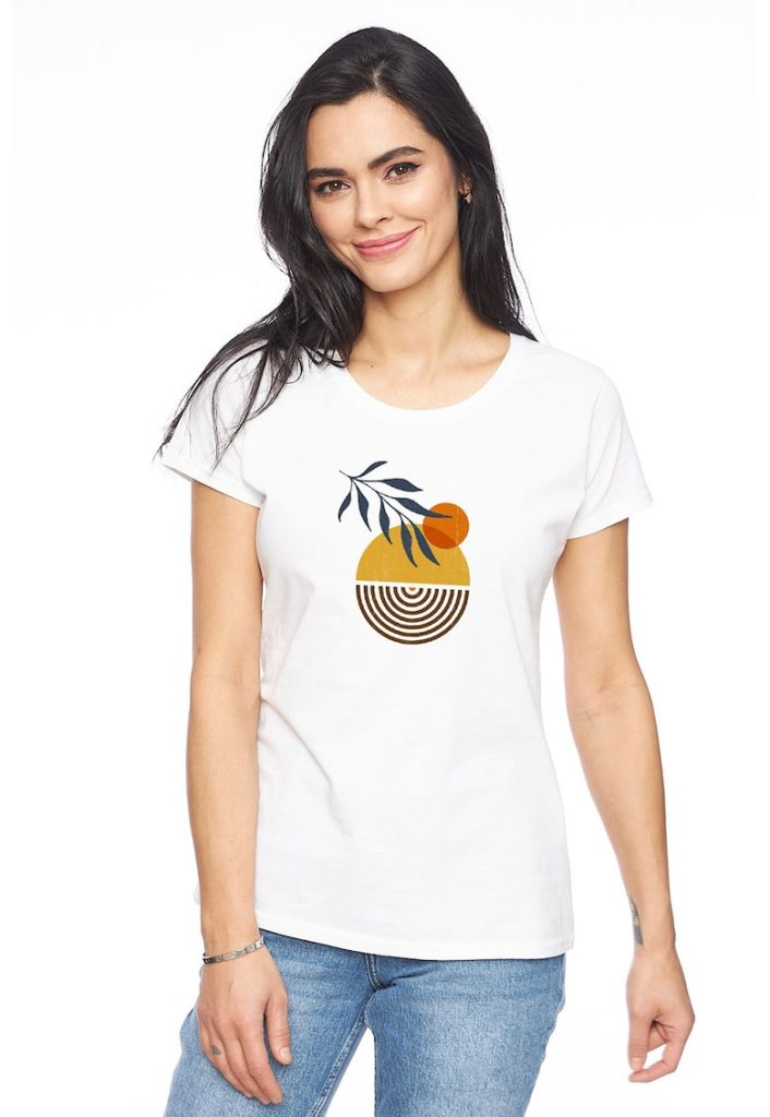Tricou din bumbac cu imprimeu grafic-FEMEI/IMBRACAMINTE/Tricouri si maiouri-IMBRACAMINTE/Tricouri si maiouri