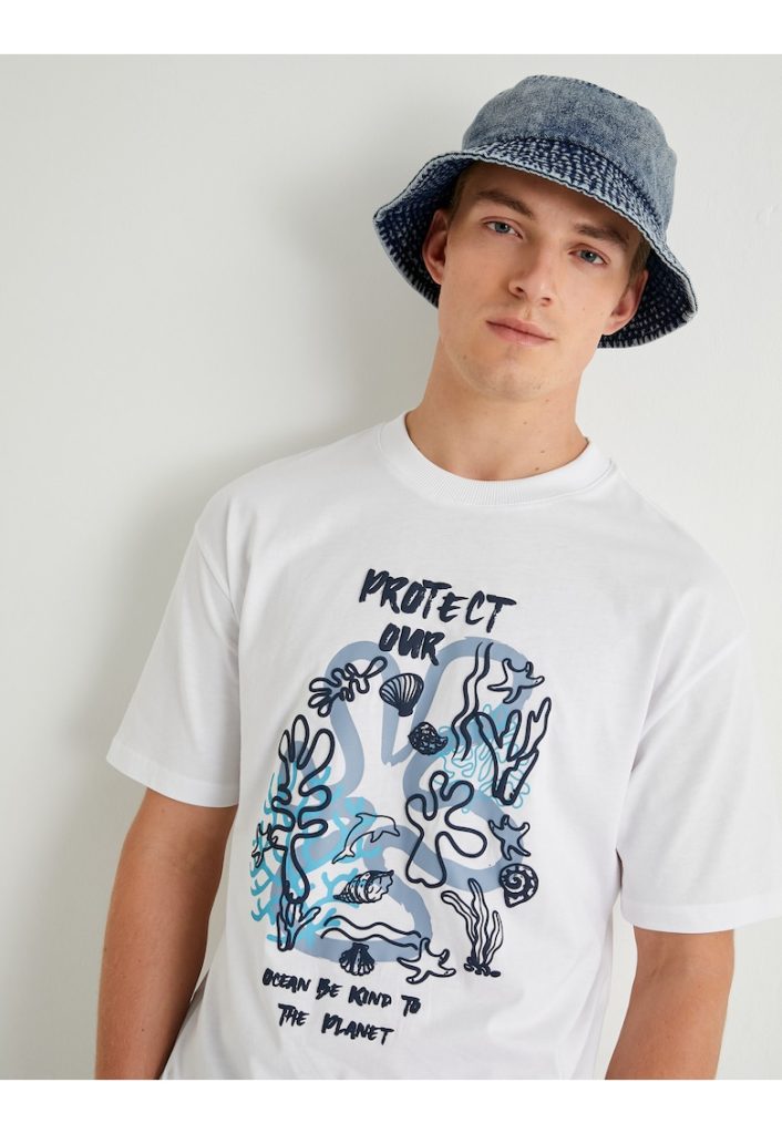 Tricou din bumbac cu imprimeu grafic-BARBATI/IMBRACAMINTE/Tricouri si maiouri-IMBRACAMINTE/Tricouri si maiouri