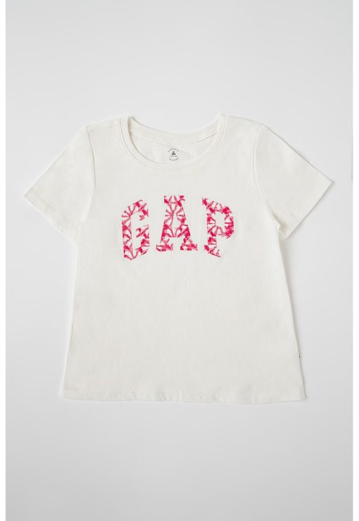 Tricou din bumbac cu imprimeu logo-FETE/IMBRACAMINTE/Tricouri si maiouri-IMBRACAMINTE/Tricouri si maiouri