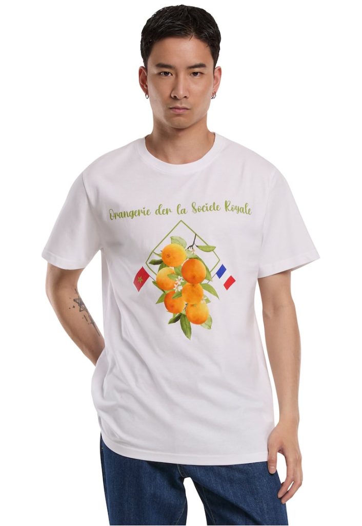 Tricou din bumbac cu imprimeu text si fructe-BARBATI/IMBRACAMINTE/Tricouri si maiouri-IMBRACAMINTE/Tricouri si maiouri