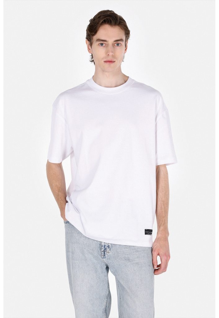 Tricou din bumbac cu maneci cazute-BARBATI/IMBRACAMINTE/Tricouri si maiouri-IMBRACAMINTE/Tricouri si maiouri