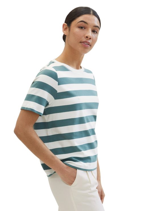 Tricou in dungi cu decolteu rotund-FEMEI/IMBRACAMINTE/Tricouri si maiouri-IMBRACAMINTE/Tricouri si maiouri