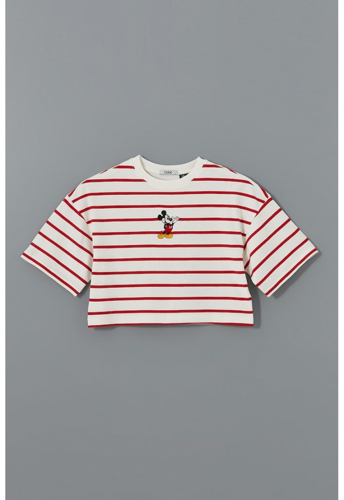 Tricou lejer crop Mickey Mouse-FEMEI/IMBRACAMINTE/Tricouri si maiouri-IMBRACAMINTE/Tricouri si maiouri