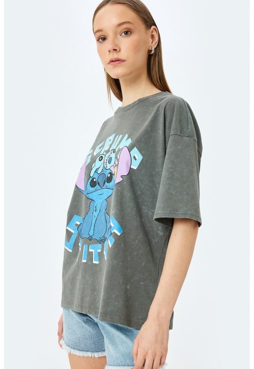 Tricou lejer cu Lilo & Stitch-FEMEI/IMBRACAMINTE/Tricouri si maiouri-IMBRACAMINTE/Tricouri si maiouri