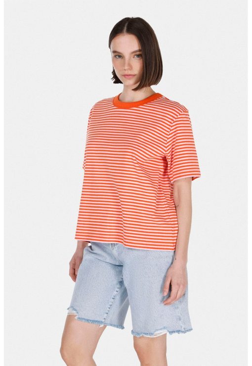Tricou lejer cu dungi-FEMEI/IMBRACAMINTE/Tricouri si maiouri-IMBRACAMINTE/Tricouri si maiouri
