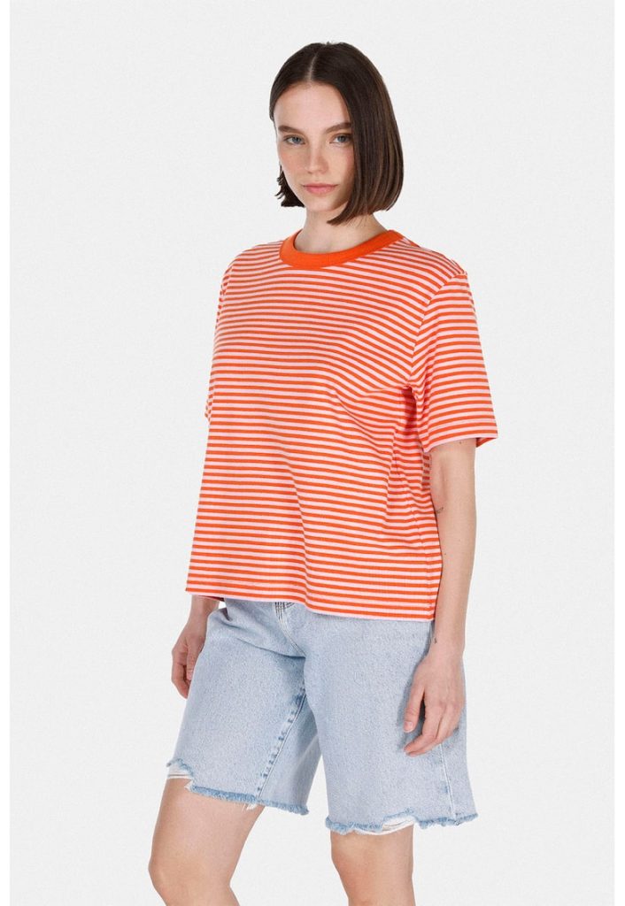 Tricou lejer cu dungi-FEMEI/IMBRACAMINTE/Tricouri si maiouri-IMBRACAMINTE/Tricouri si maiouri