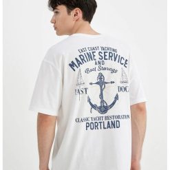Tricou lejer cu maneci cazute-BARBATI/IMBRACAMINTE/Tricouri si maiouri-IMBRACAMINTE/Tricouri si maiouri