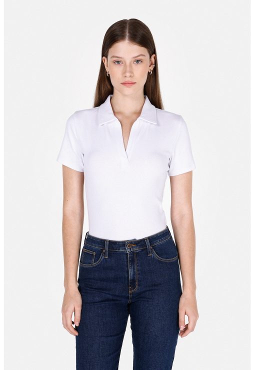 Tricou polo cu croiala slim-fit-FEMEI/IMBRACAMINTE/Tricouri si maiouri-IMBRACAMINTE/Tricouri si maiouri