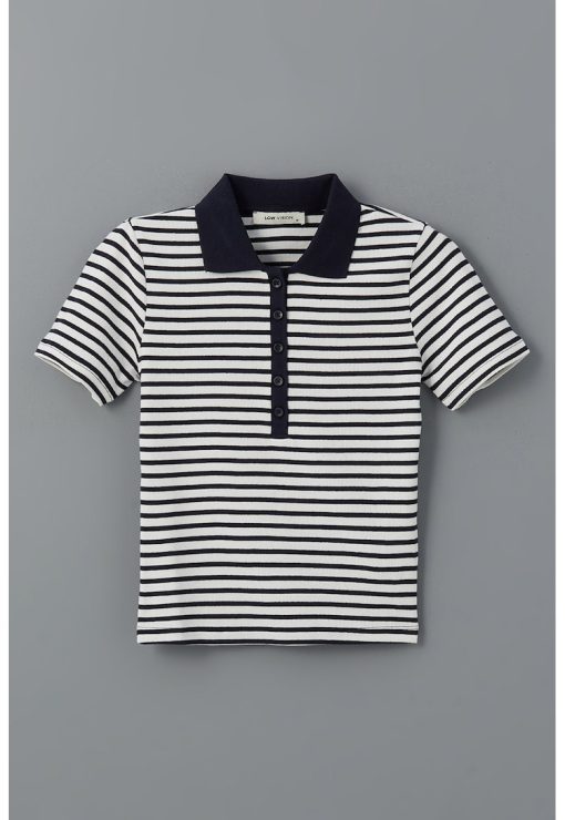 Tricou polo cu dungi-FEMEI/IMBRACAMINTE/Tricouri si maiouri-IMBRACAMINTE/Tricouri si maiouri