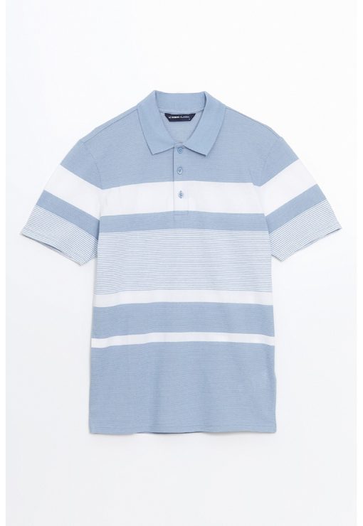 Tricou polo cu model in dungi-BARBATI/IMBRACAMINTE/Tricouri si maiouri-IMBRACAMINTE/Tricouri si maiouri