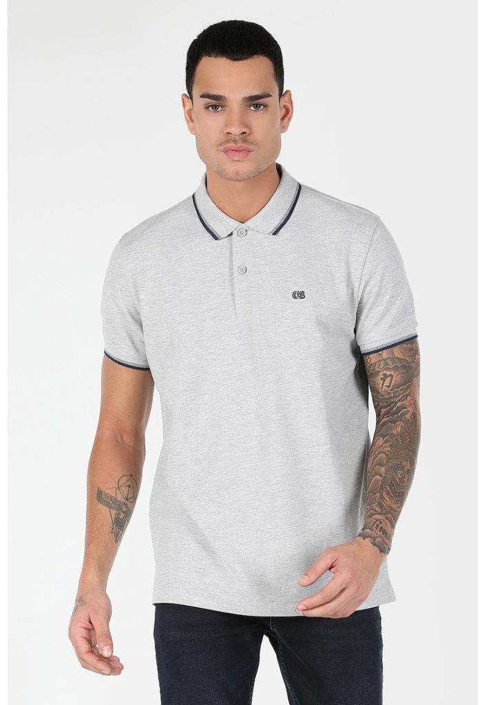 Tricou polo de bumbac din material pique-BARBATI/IMBRACAMINTE/Tricouri si maiouri-IMBRACAMINTE/Tricouri si maiouri