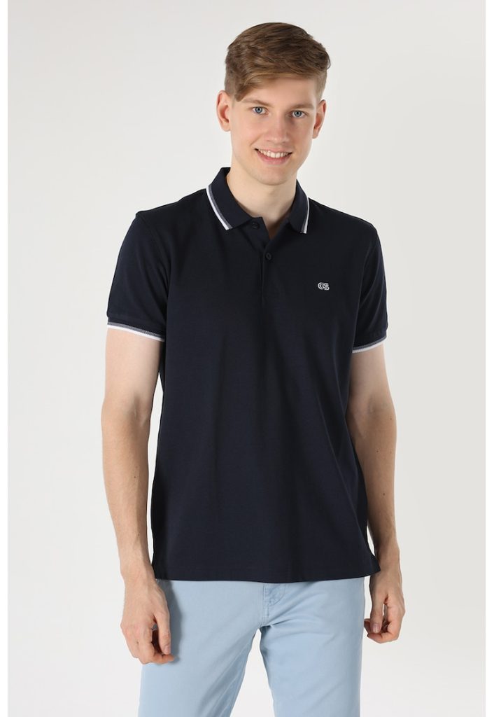 Tricou polo de bumbac din material pique-BARBATI/IMBRACAMINTE/Tricouri si maiouri-IMBRACAMINTE/Tricouri si maiouri