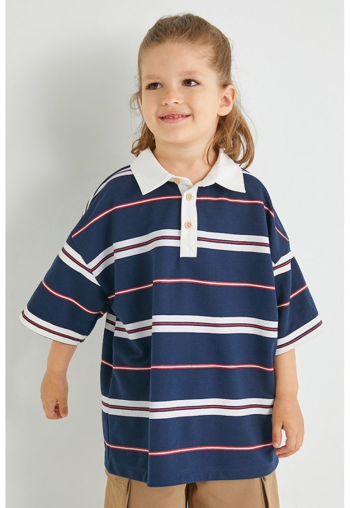 Tricou polo lejer cu dungi-BAIETI/IMBRACAMINTE/Tricouri si maiouri-IMBRACAMINTE/Tricouri si maiouri