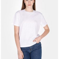 Tricou regular-fit cu decolteu la baza gatului-FEMEI/IMBRACAMINTE/Tricouri si maiouri-IMBRACAMINTE/Tricouri si maiouri