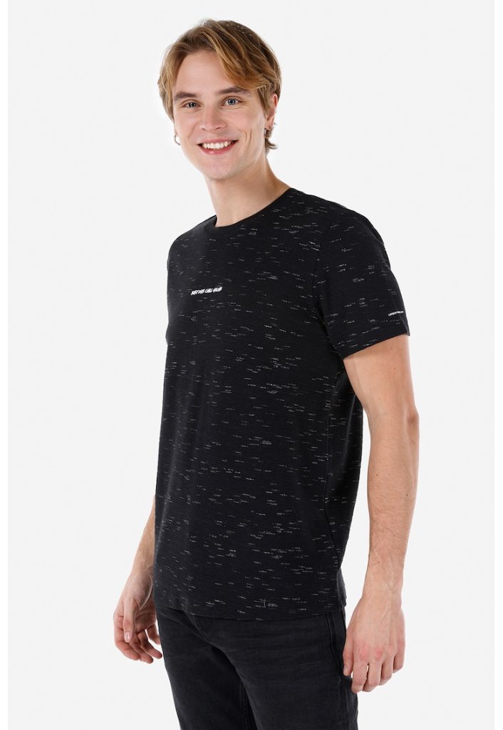 Tricou regular fit cu decolteu la baza gatului-BARBATI/IMBRACAMINTE/Tricouri si maiouri-IMBRACAMINTE/Tricouri si maiouri