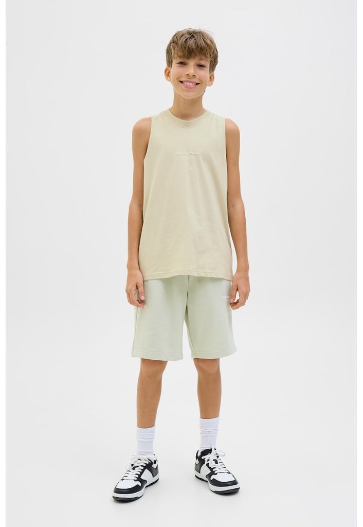 Tricou regular fit cu decolteu la baza gatului - Bej-BAIETI/IMBRACAMINTE/Tricouri si maiouri-IMBRACAMINTE/Tricouri si maiouri