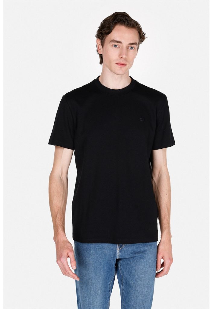 Tricou regular fit din bumbac cu decolteu la baza gatului-BARBATI/IMBRACAMINTE/Tricouri si maiouri-IMBRACAMINTE/Tricouri si maiouri