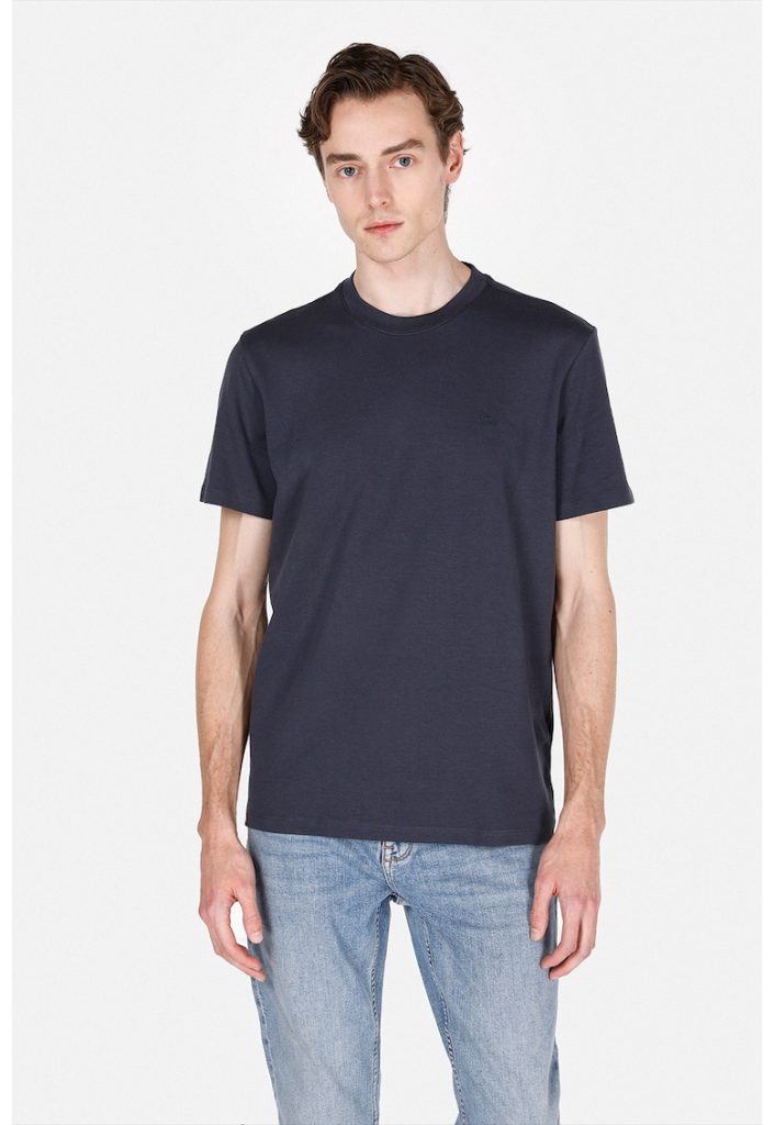 Tricou regular fit din bumbac cu decolteu la baza gatului-BARBATI/IMBRACAMINTE/Tricouri si maiouri-IMBRACAMINTE/Tricouri si maiouri