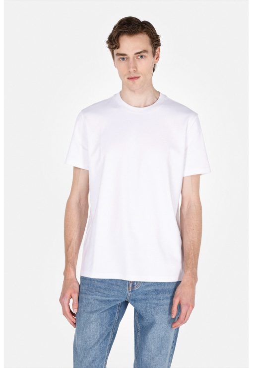 Tricou regular fit din bumbac cu decolteu la baza gatului-BARBATI/IMBRACAMINTE/Tricouri si maiouri-IMBRACAMINTE/Tricouri si maiouri