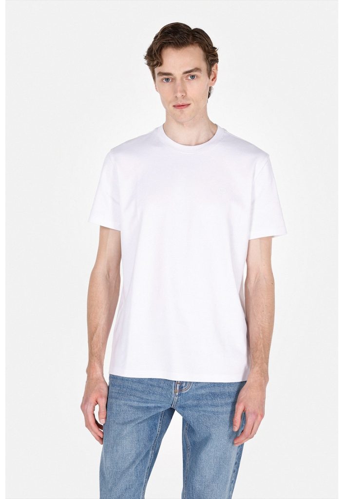 Tricou regular fit din bumbac cu decolteu la baza gatului-BARBATI/IMBRACAMINTE/Tricouri si maiouri-IMBRACAMINTE/Tricouri si maiouri