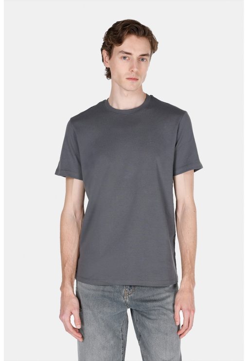 Tricou regular fit din bumbac cu decolteu la baza gatului-BARBATI/IMBRACAMINTE/Tricouri si maiouri-IMBRACAMINTE/Tricouri si maiouri