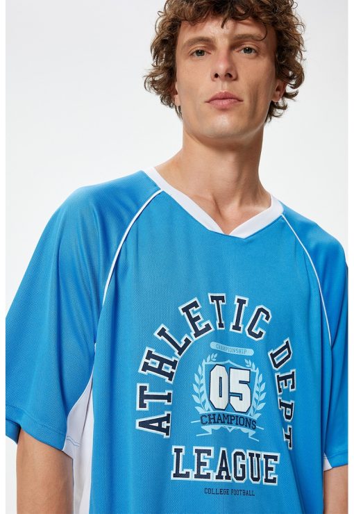 Tricou supradimensionat cu maneci raglan-BARBATI/IMBRACAMINTE/Tricouri si maiouri-IMBRACAMINTE/Tricouri si maiouri