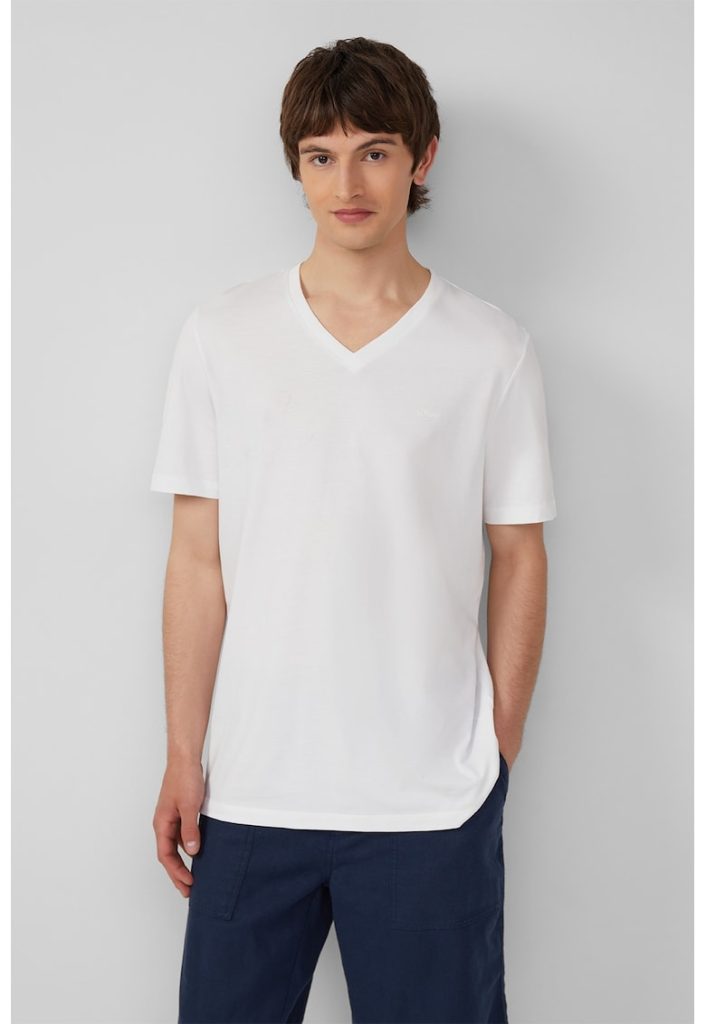 Tricou uni cu decolteu in V-BARBATI/IMBRACAMINTE/Tricouri si maiouri-IMBRACAMINTE/Tricouri si maiouri