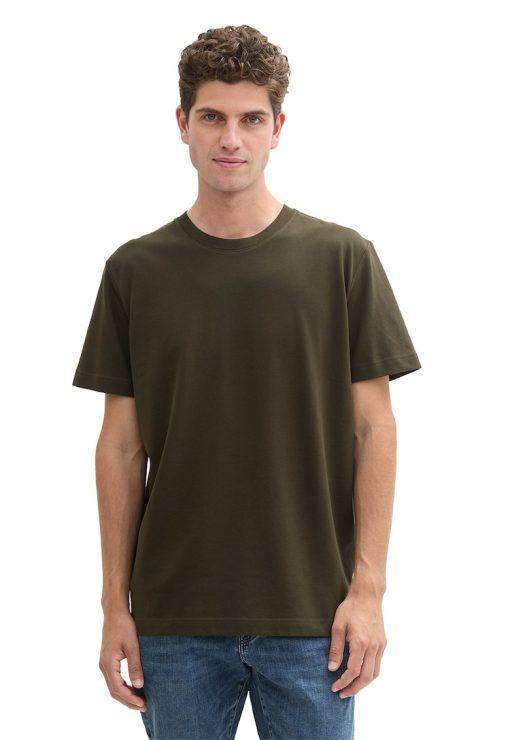 Tricou uni cu decolteu la baza gatului-BARBATI/IMBRACAMINTE/Tricouri si maiouri-IMBRACAMINTE/Tricouri si maiouri