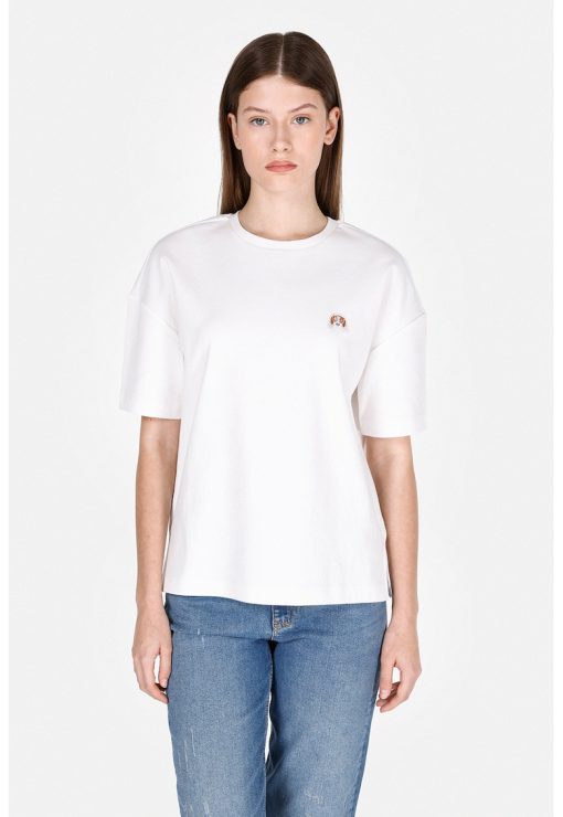 Tricou uni cu decolteu la baza gatului-FEMEI/IMBRACAMINTE/Tricouri si maiouri-IMBRACAMINTE/Tricouri si maiouri