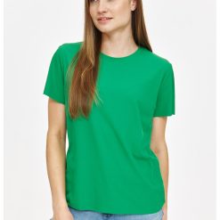 Tricou uni cu decolteu la baza gatului-FEMEI/IMBRACAMINTE/Tricouri si maiouri-IMBRACAMINTE/Tricouri si maiouri